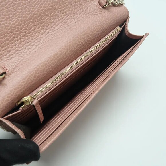 GUCCI Interlocking Pink Leather Shoulder Bag 643-040825 - Picture 9 of 12